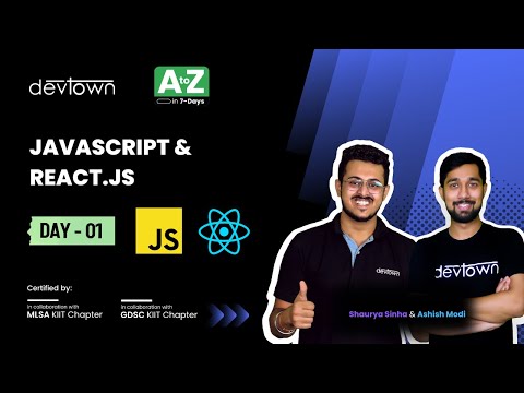 [LIVE] DAY 01 - JavaScript & React.JS  | COMPLETE in 7 - Days