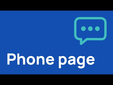 Navigating the phone page in VXT