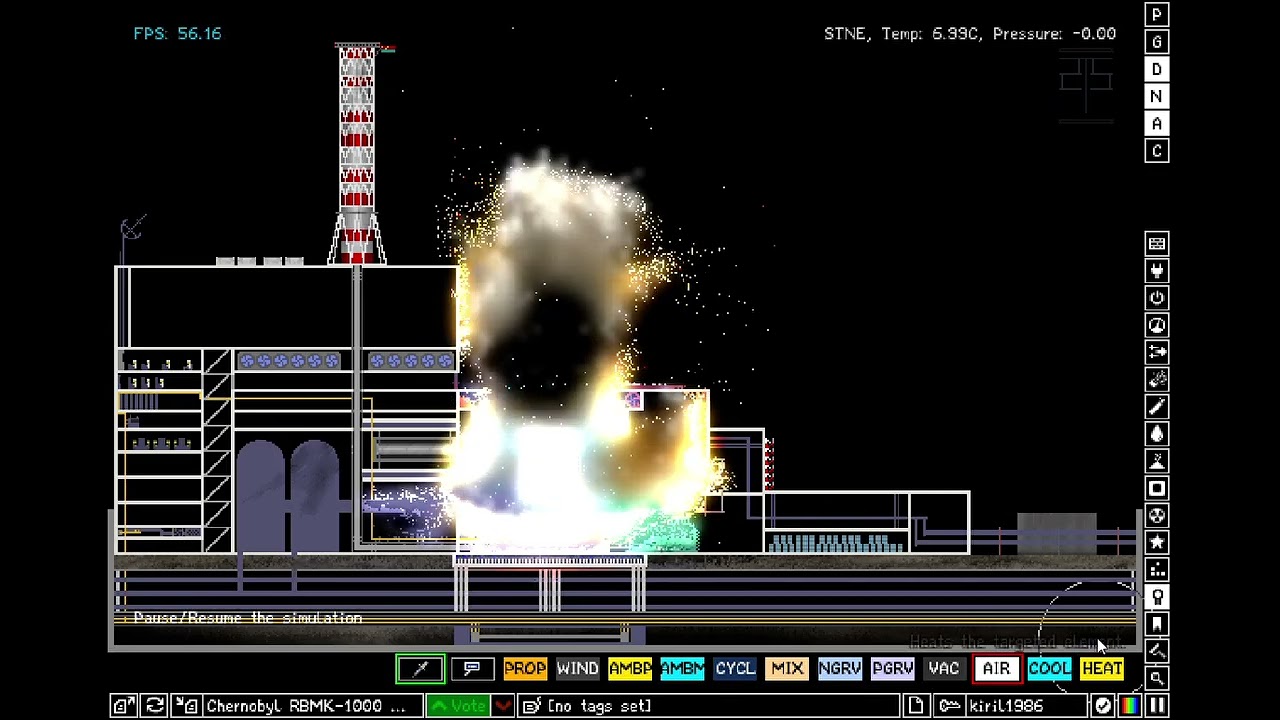 The Powder Toy CHERNOBYL