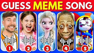 GUESS MEME & WHO'S SINGING 🎤🎵 🔥| Lay Lay, King Ferran, Salish Matter,Elsa,MrBeast, Gega,Cosita,Larva