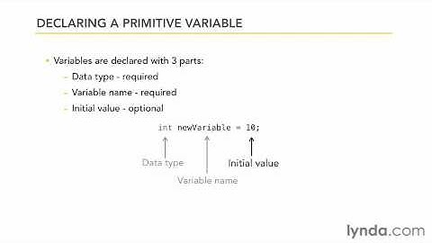 Declaring and initializing variables