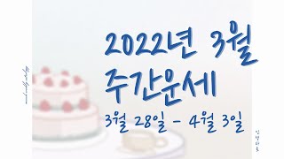 3월 28- 4월 3일 별자리 주간운세