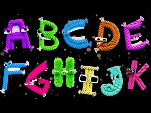 Happy ABC Song For Kids | A to Z Uppercase Alphabets | Cute Rope Latters Parade
