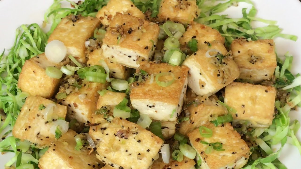 Salt & Pepper Tofu (No Deep Frying) 免炸椒鹽豆腐 YouTube