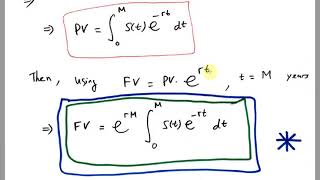Present and Future Value of a Continuous Income Stream