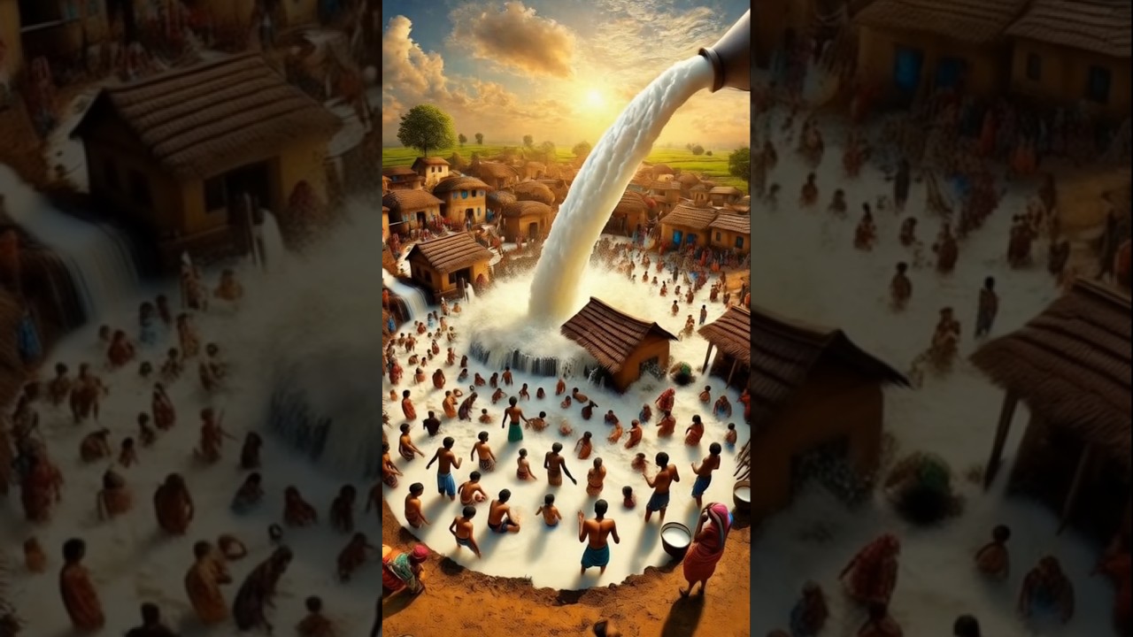 Magical Well Turns Milk Fountain | Funny Village Story in Urdu #ai #aiviral #aishorts #aitrending