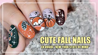 NAIL ART TUTORIAL | Cute fall design using En Vogue fall 2023 collection "New York State Of Mind" screenshot 3