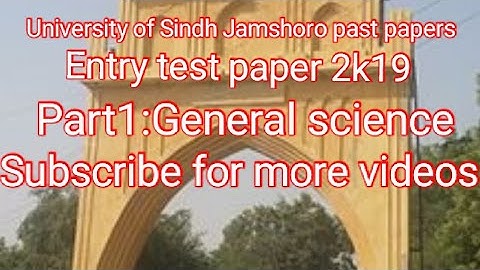 University of Sindh past paper|last year entry test paper|part 1 general science