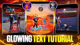 HOW TO MAKE GLOWING TEXT  LIKE BONEX FF  !!  GLOWING TEXT TUTORIAL IN CAOCUT 🤔🤔...................!!