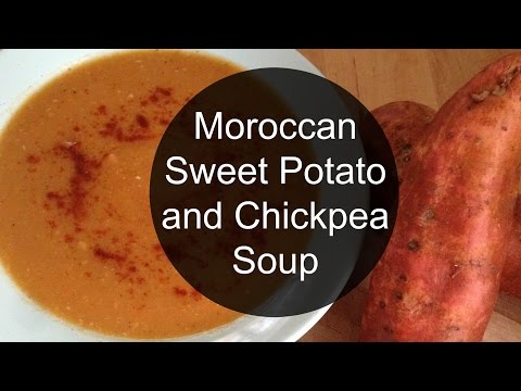 Moroccan Sweet Potato and Chickpea Soup || Vegan