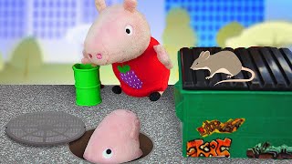 Las aventuras de Peppa y George en las alcantarillas. Cuentos infantiles. Peppa