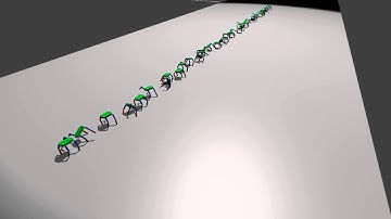 Blender Game Engine: NN/GA Artificial Intelligence quadruped test02