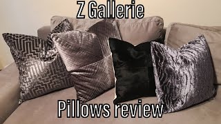 Z Gallerie pillows- A quick review.
