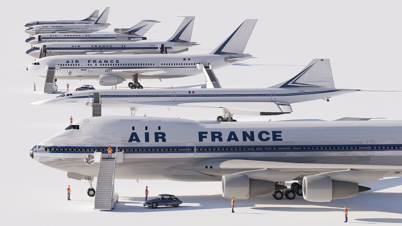 AF AirFrance Concorde超音速旅客機 25年作 バーナー焼き版 YouTube