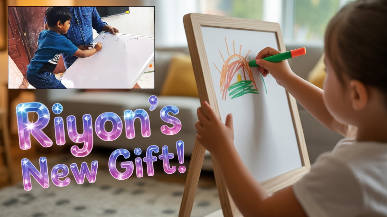 Riyon's New Whiteboard: A Big Surprise Gift! ✍️ #riyonkingdom