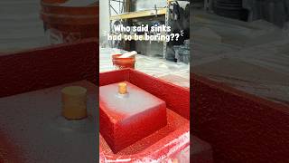 RED SINK sink today any color tomorrow!!#customconcrete #interiordesigntrends #trending