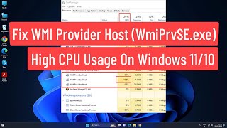 Fix WMI Provider Host (WmiPrvSE.exe) High CPU Usage On Windows 11/10 -  YouTube