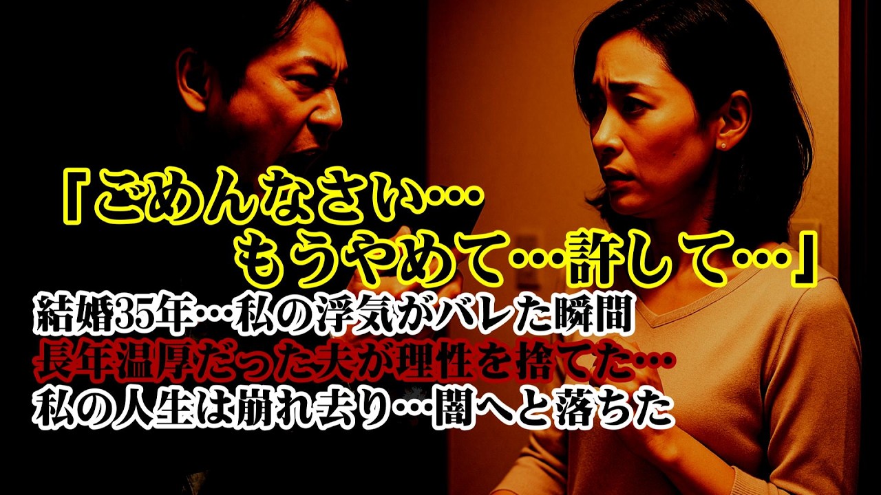 【離婚】「ごめんなさい…もうやめて…許して…」結婚35年…私の浮気がバレた瞬間長年温厚だった夫が理性を捨てた…→必死に懇願する私に、夫の執拗な復讐は続き…私の人生は崩れ去り…闇へと落ちた【シニア恋愛】