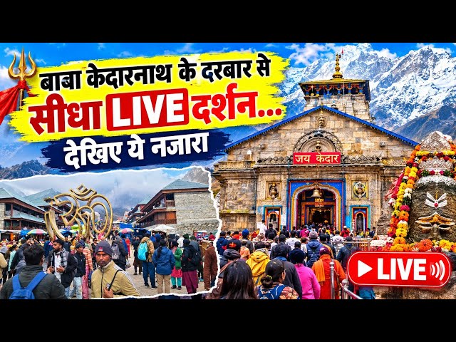Shri Kedarnath के दरबार से सीधा LIVE दर्शन… देखिए ये नजारा