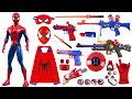 Spiderman toys collection unboxing reviewcloakmaskglovespistolshieldlaser sword