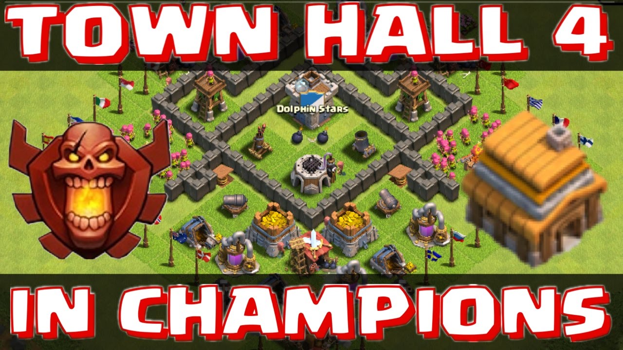 TOWN HALL 4 IN CHAMPS! Clash of Clans ATTACK STRATEGY