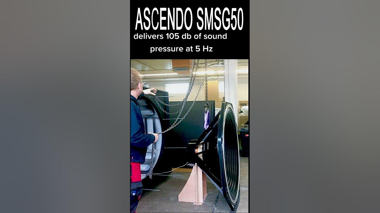 Este es el Ascendo SMSG50, el subwoofer doméstico más grande del