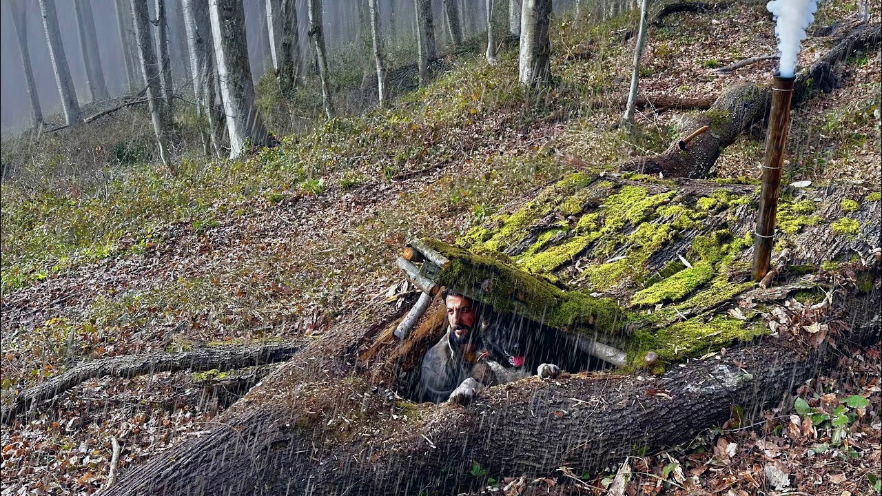 ÜBERLEBEN SIE DEN WINTER IN EINER KLEINEN GEMÜTLICHEN BLOCKHÜTTE. Dokumentarfilm.