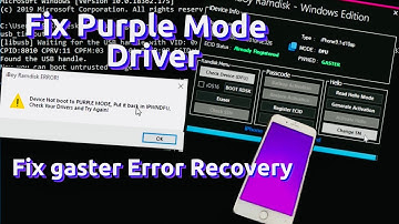 How to fix Ios 15 16 Purple Mode Error Recovery Gaster Get PwnedDFU Mode iBoy Ramdisk Fix Drivers