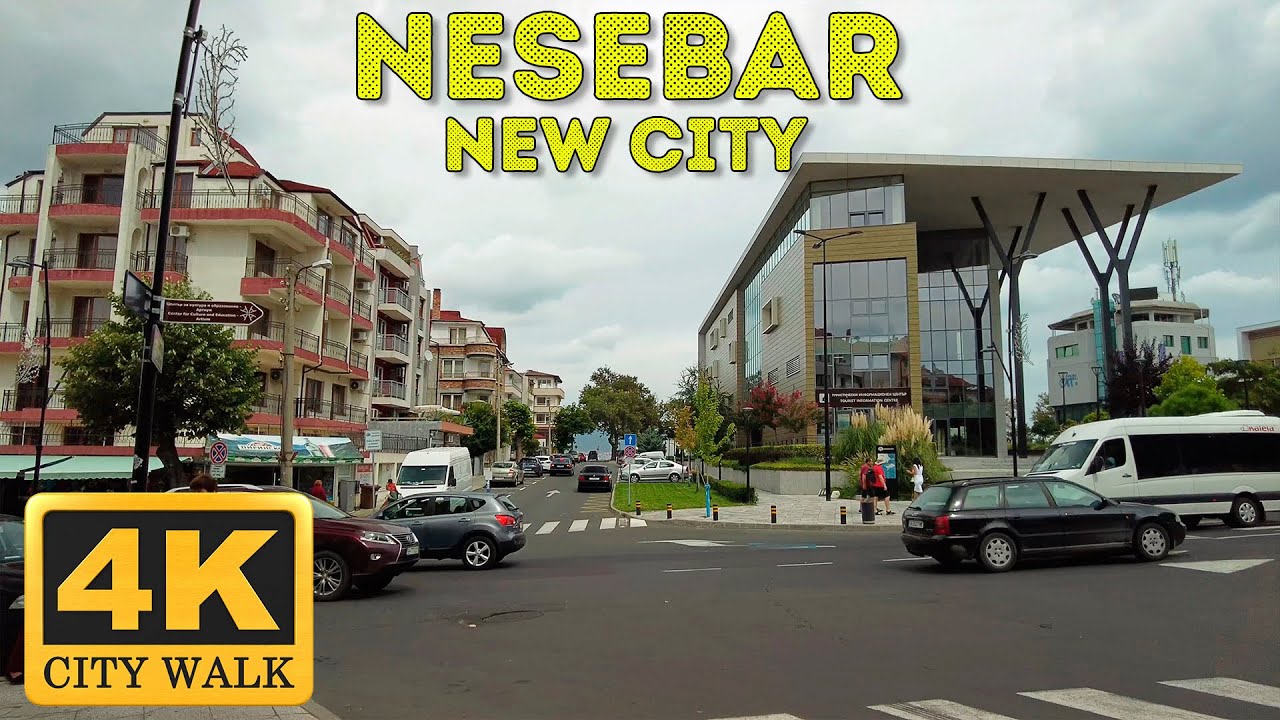 Несебыр, Болгария - новый город, прогулка по улицам 2021