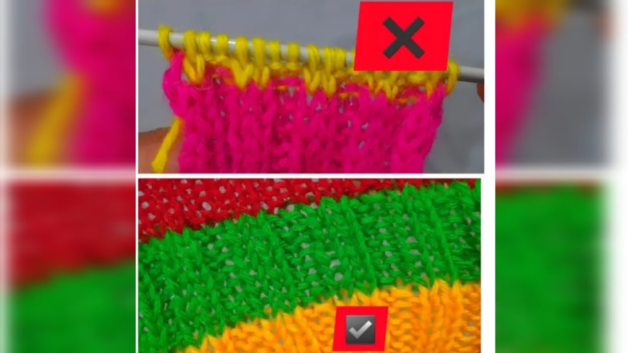How to change color in Rib Stich 🤔 Every time🧶