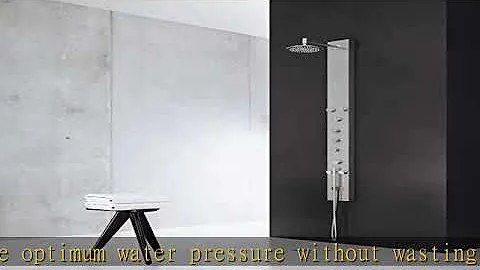 VIGO VG08001 Dilana 2.75" -6.25" W -66.88" H Shower Massage Panel 6 -Jet High Pressure Shower Syste