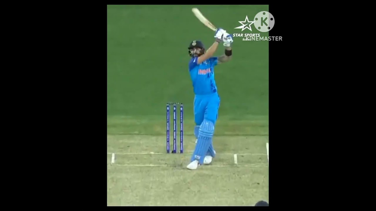 Kohli goes down the ground 😱🔥🔥 