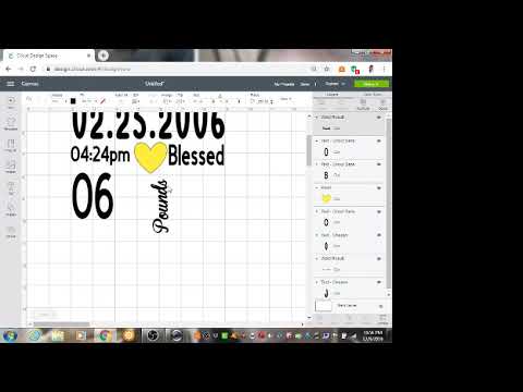 How to make a baby birth announcement in Cricut Design Space