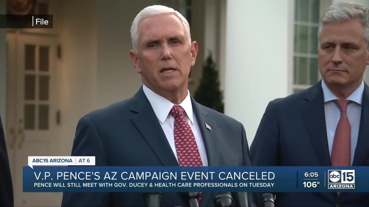 Mike Pence campaign events postponed in Arizona and Florida as ...