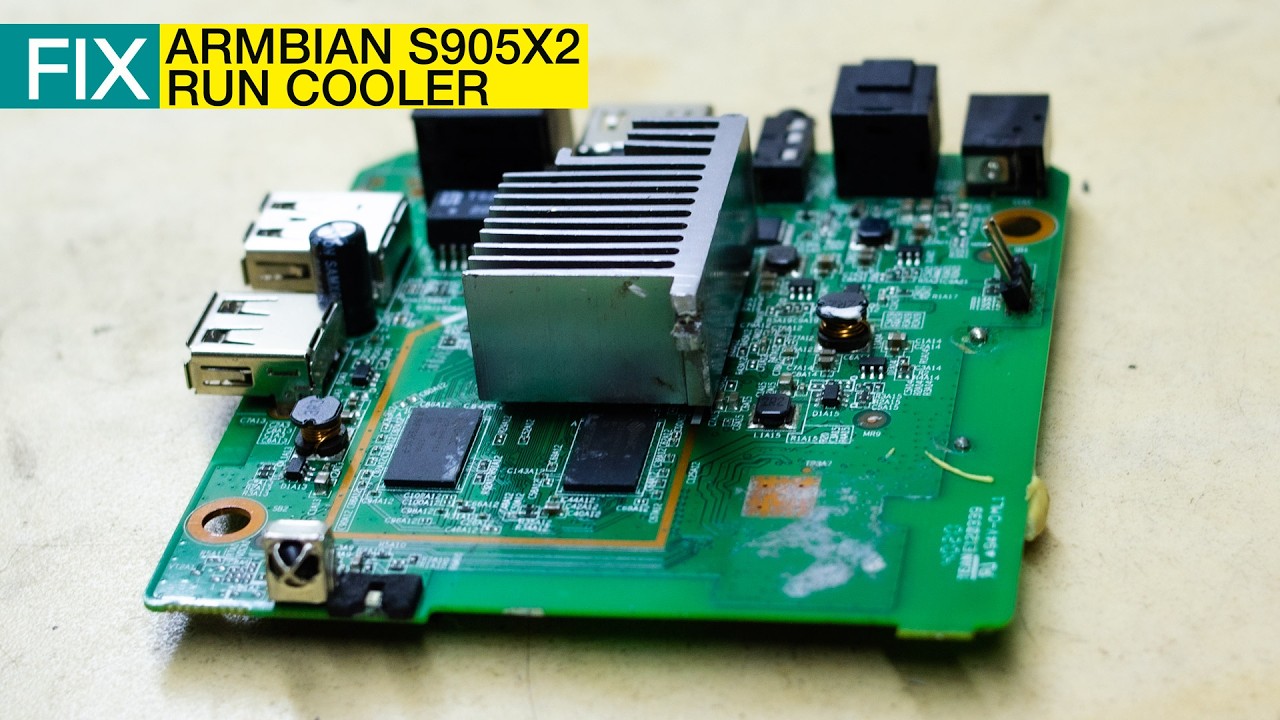 Android TV Box Amlogic S905X2 modification heatsink cooling prevent overheating