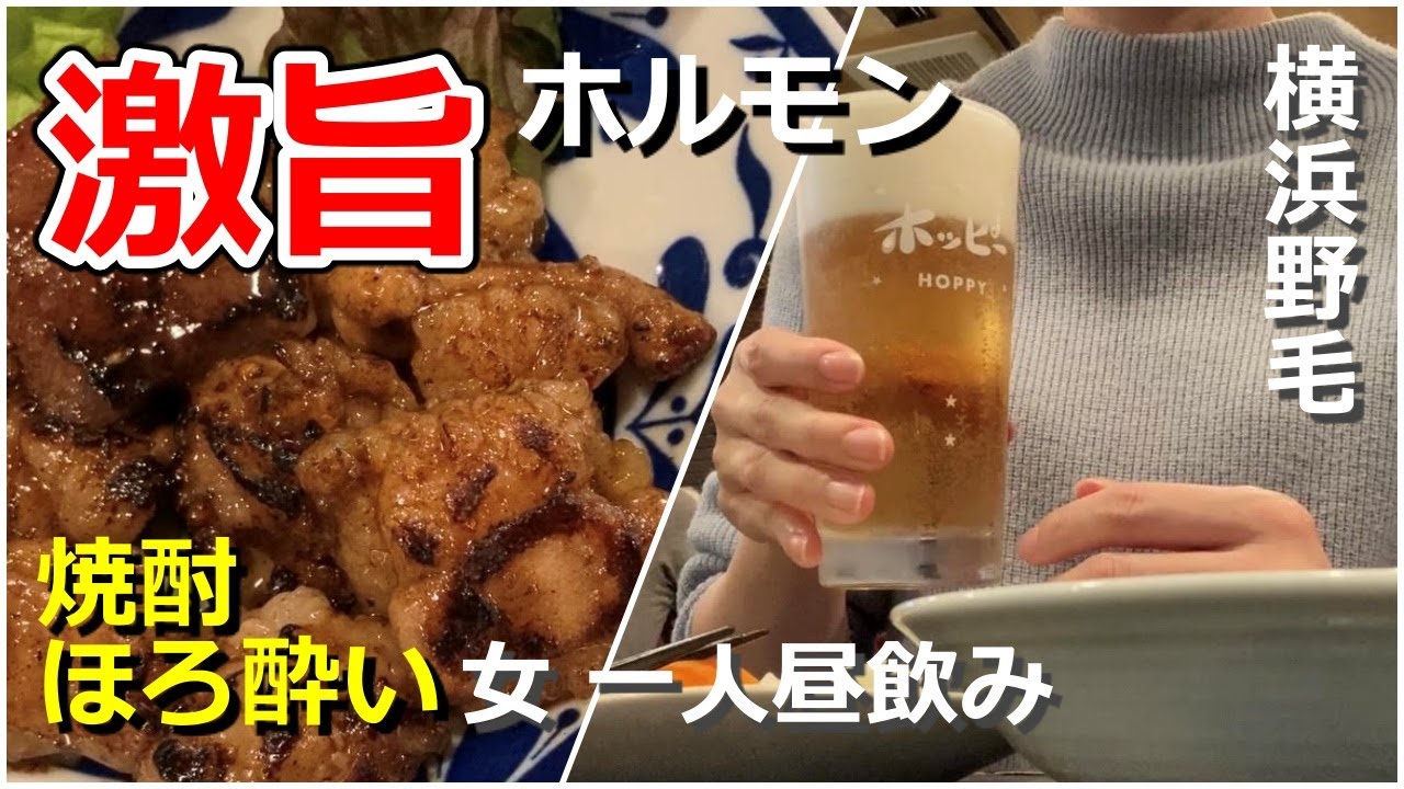 女子 一人飲み 激旨ホルモンと生ホッピーで昼飲み In 横浜 野毛 Youtube