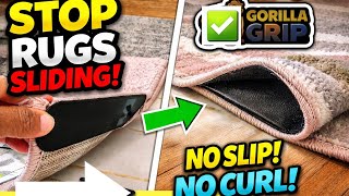 Stop Rugs From Sliding Gorilla Grip Rug Grippers Review No Curl, No Slip