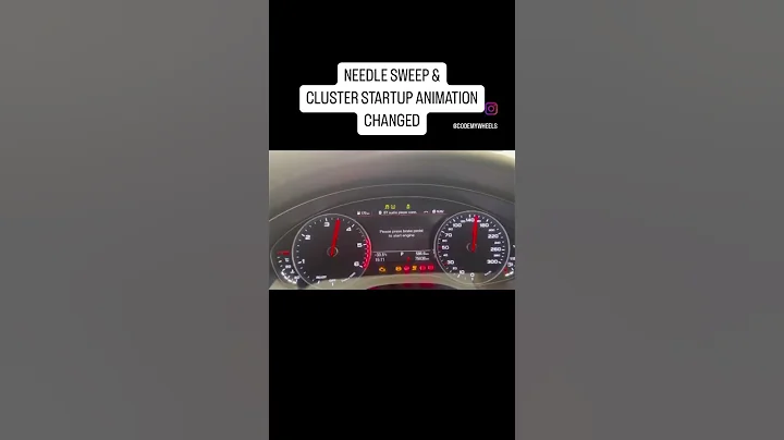 NEEDLE SWEEP ENABLED AND CLUSTER ANIMATION CHANGED ON AUDI A6