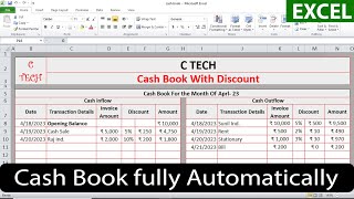 Cash Book Design in Microsoft Excel Account Cash Book