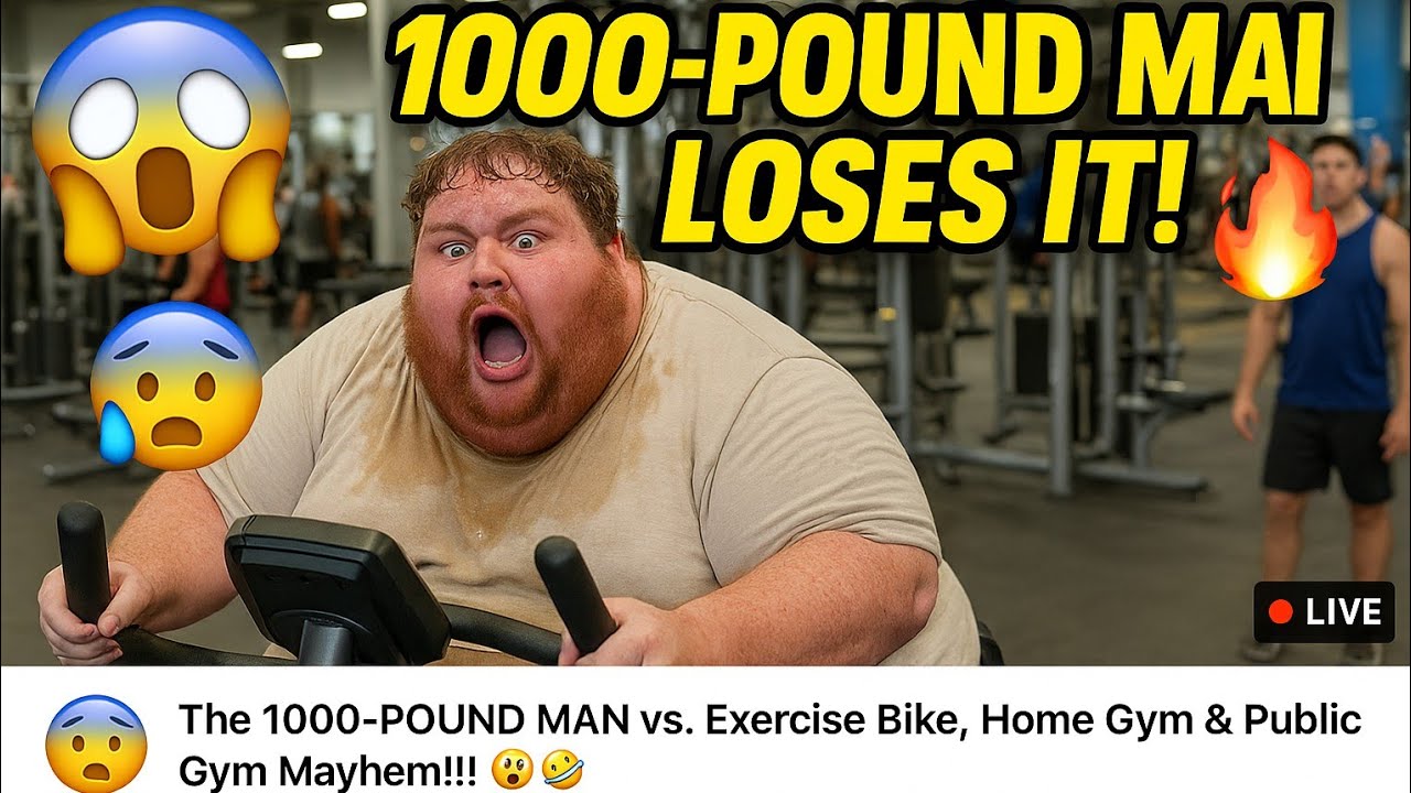 🔴 LIVE: 😱The 1000-POUND MAN vs. Exercise Bike, Home Gym & Public Gym Mayhem!!! 🤣🔥