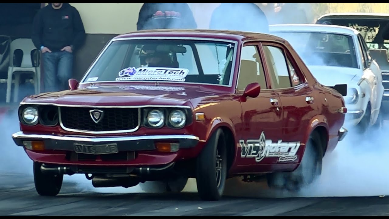 VIS13B VIS ROTARY RX3 13B TURBO 9.08 @ 147 MPH SYDNEY DRAGWAY 2.8.2014 ...