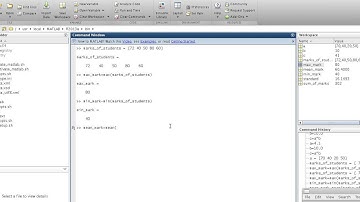 Lecture 2 -  1d array example in matalb