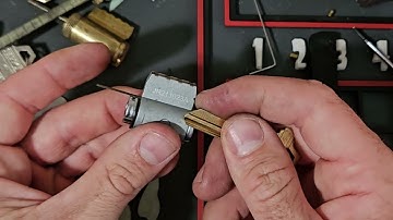 ACE instructor Wayne Winton rekey  Schlage lock cylinder from electronic keypad new lock tailpiece