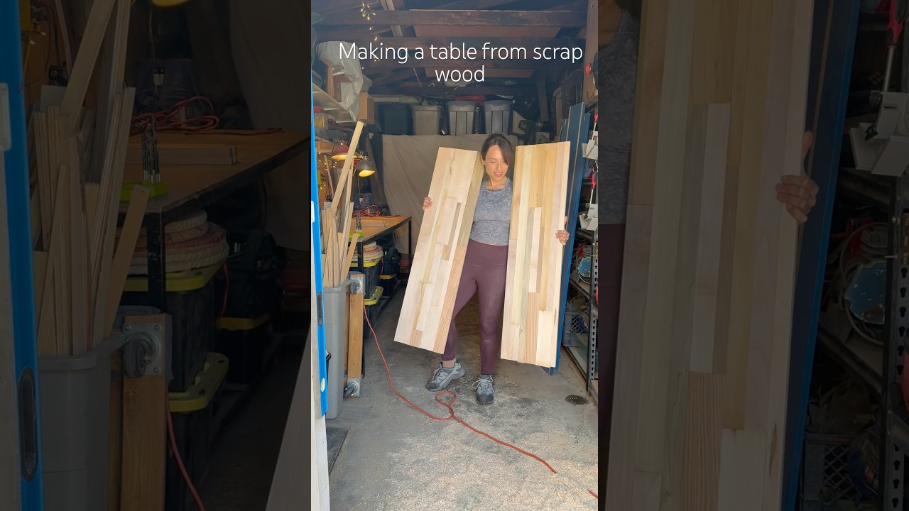 Table top from scrap wood 