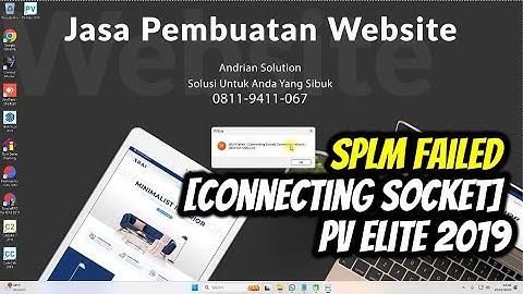 SPLM Failed Connecting Socket PV Elite 2019