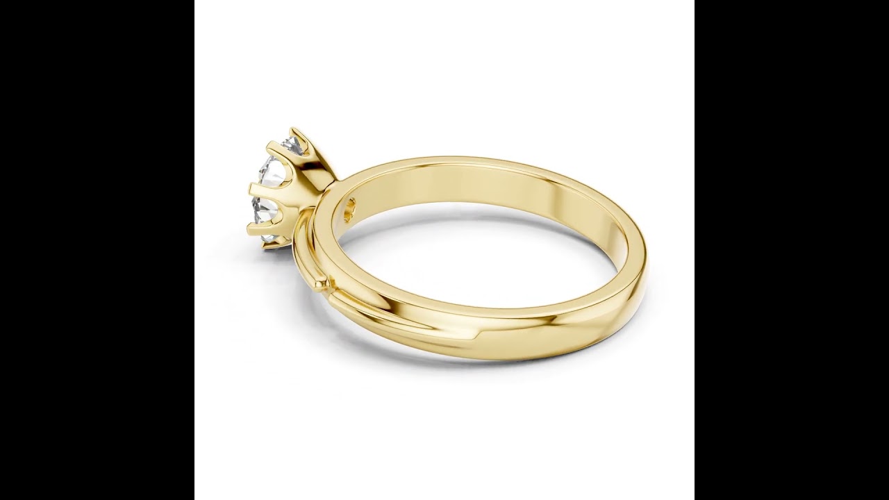 Round Cut Solitaire Lab Diamond Proposal Ring