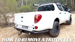 How to change a Mitsubishi triton Tub