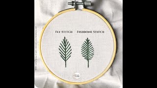 Open Fill Fly & Fishbone Stitch Leaves | Embroidery Stitch Tutorial