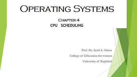 Dr. Ayad A. Abdulsalam OS CPU Scheduling 4 2