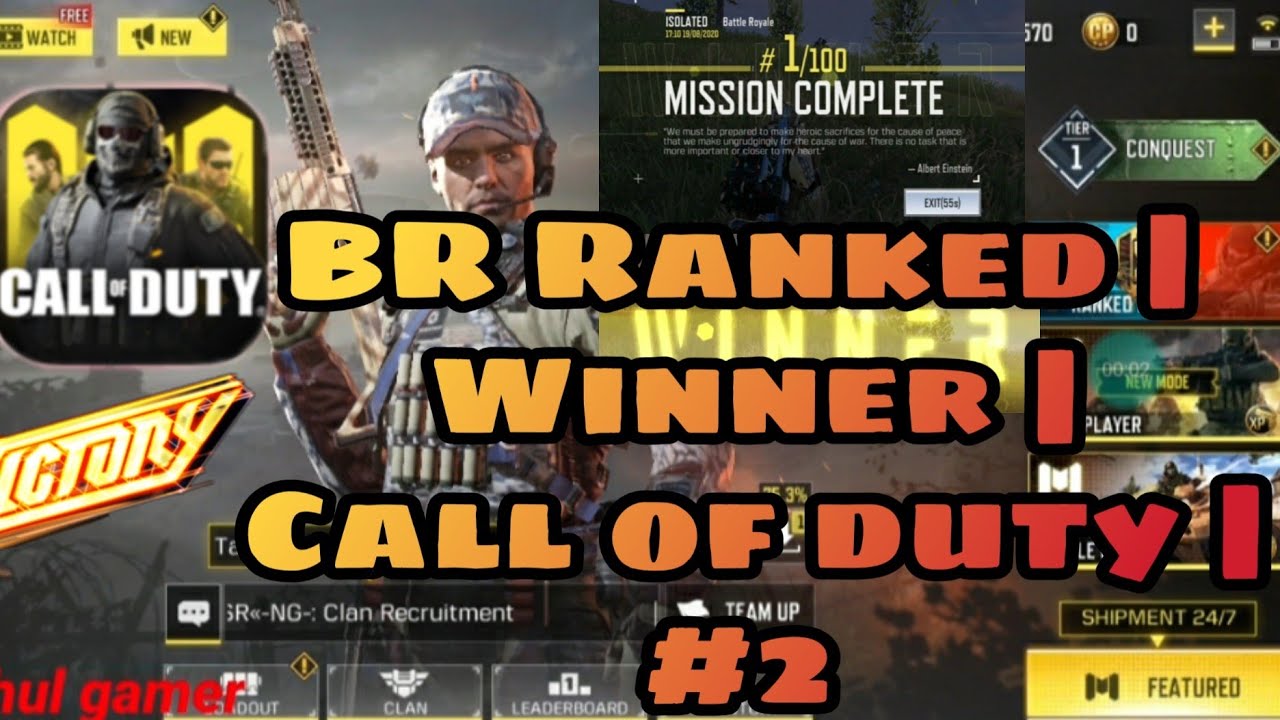 BR Ranked Match 2 | Winner 1/100 | Call of duty #2 - YouTube